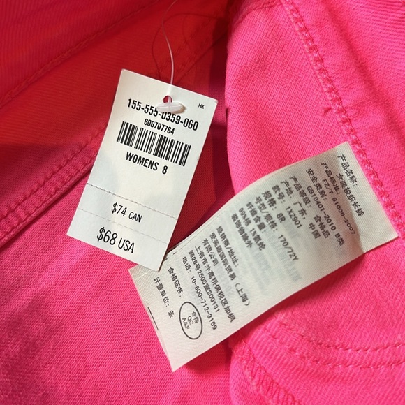 Abercrombie & Fitch Hot Pink Skinny Jeans Size 8R NWT - Picture 7 of 7